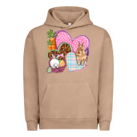 Pigment Burro Easter hearts Easter Day Urban Hoodie - HowdyJamesFarm