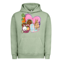 Pigment Oil Green Easter hearts Easter Day Urban Hoodie - HowdyJamesFarm
