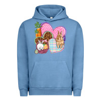 Pigment Pebble Blue Easter hearts Easter Day Urban Hoodie - HowdyJamesFarm