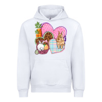 White Easter hearts Easter Day Urban Hoodie - HowdyJamesFarm