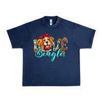 Navy love beagles Urban Heavy Tee - Artiststas