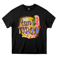 Black tan tipsy summer Heavy Core Tee - texasbilliewilder