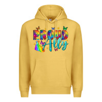 Antique Gold Proud ally Premium Hoodie - NancyCooperArtShop