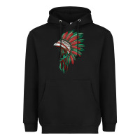 Black american flag indian headdress Heavyweight Hoodie - BarkalooDesign