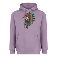 Lavender american flag indian headdress Heavyweight Hoodie - BarkalooDesign