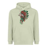 Matcha american flag indian headdress Heavyweight Hoodie - BarkalooDesign