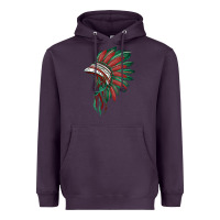 Plum american flag indian headdress Heavyweight Hoodie - BarkalooDesign
