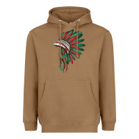 Toasted Coconut american flag indian headdress Heavyweight Hoodie - BarkalooDesign