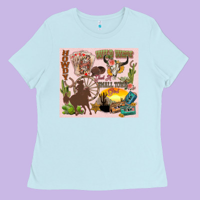 Wild West Western Ladies Tee Designed By Zillion Design Studio