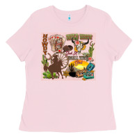Bubblegum Pink wild west western Ladies Tee - Zillion Design Studio