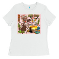 White wild west western Ladies Tee - Zillion Design Studio
