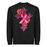 Black breast cancer cross Heavyweight Sweatshirt - AdoDesignShop