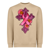 Mushroom breast cancer cross Heavyweight Sweatshirt - AdoDesignShop