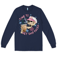 Navy time to get ship faced Long Sleeve Tee - MaliasSmallBusiness