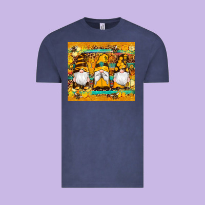 Western Bee Gnomes  Honeycomb  Leopard Turquoise Wooden Serape Vintage Tee Designed By Artiststas