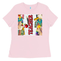 Bubblegum Pink teacher Ladies Tee - Zillion Design Studio