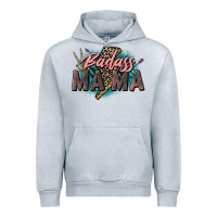 Heather Grey Badass Mama Mother's Day png sublimation design do Urban Hoodie - CowGirlArtShop
