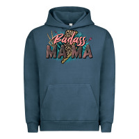 Pigment Midnight Navy Badass Mama Mother's Day png sublimation design do Urban Hoodie - CowGirlArtShop