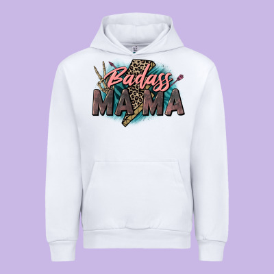 Badass Mama Mother's Day Png Sublimation Design Do Urban Hoodie Designed By Cowgirlartshop