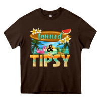 Chocolate Brown tanned and tipsy Heavy Core Tee - texasbilliewilder