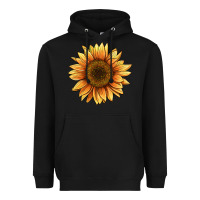 Black sunflower Heavyweight Hoodie - BarkalooDesign