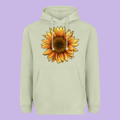 Sunflower Heavyweight Hoodie Designed By Barkaloodesign