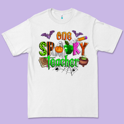 One Spooky Teacher Premium Tee Designed By Zillion Design Studio
