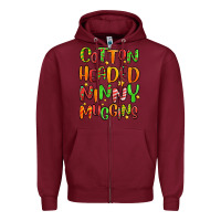 Burgundy cotton headed ninny muggins Zipper Hoodie - MaliasSmallBusiness