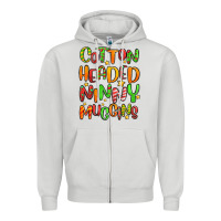 Dove Grey cotton headed ninny muggins Zipper Hoodie - MaliasSmallBusiness