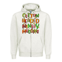 Oatmeal Heather cotton headed ninny muggins Zipper Hoodie - MaliasSmallBusiness