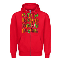 Red cotton headed ninny muggins Zipper Hoodie - MaliasSmallBusiness