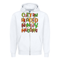 White cotton headed ninny muggins Zipper Hoodie - MaliasSmallBusiness