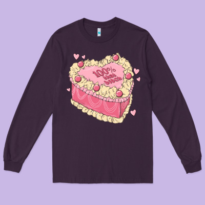 100 Percent That Bitch Long Sleeve Tee Designed By Maliassmallbusiness