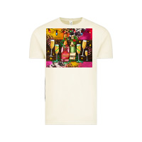 Vintage Arctic Christmas champagne bottles and Vintage Tee - AdoDesignShop