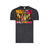 Vintage Black Christmas champagne bottles and Vintage Tee - AdoDesignShop