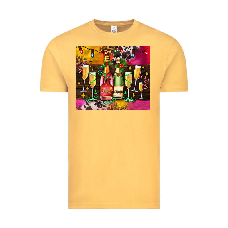 Christmas Champagne Bottles And Vintage Tee by AdoDesignShop | Teevron