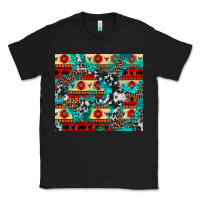 Black aztec leopard cowhide turquoise Classic Tee - BarkalooDesign