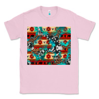 Bubblegum Pink aztec leopard cowhide turquoise Classic Tee - BarkalooDesign