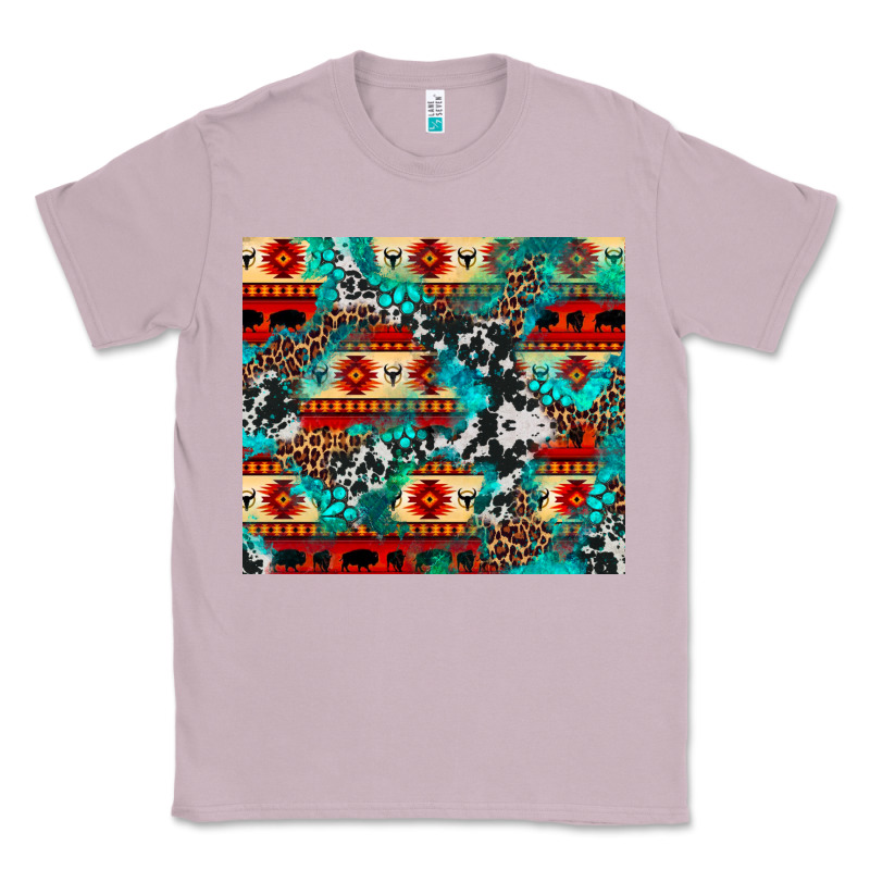 Aztec Leopard Cowhide Turquoise Classic Tee by BarkalooDesign | Teevron