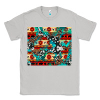 Moon Dust aztec leopard cowhide turquoise Classic Tee - BarkalooDesign