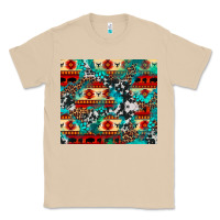 Mushroom aztec leopard cowhide turquoise Classic Tee - BarkalooDesign