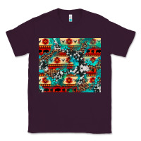 Plum aztec leopard cowhide turquoise Classic Tee - BarkalooDesign
