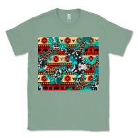 Sage aztec leopard cowhide turquoise Classic Tee - BarkalooDesign