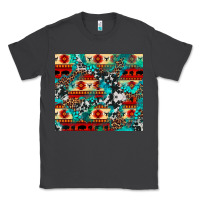 Smoke aztec leopard cowhide turquoise Classic Tee - BarkalooDesign