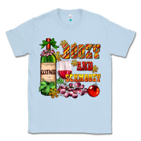Dusty Blue boozy and schmoozy Classic Tee - AdoDesignShop
