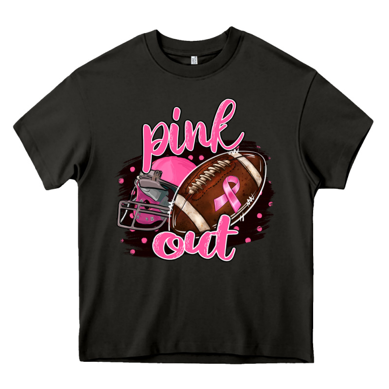 Pink Out Football Heavy Core Tee by BarkalooDesign | Teevron