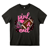 Asphalt Pink Out Football Heavy Core Tee - BarkalooDesign