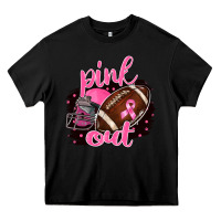 Black Pink Out Football Heavy Core Tee - BarkalooDesign