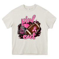 Cream Pink Out Football Heavy Core Tee - BarkalooDesign