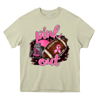Mossy Pink Out Football Heavy Core Tee - BarkalooDesign